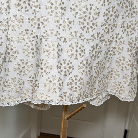 Alex Marie White & Gold Floral Textured Blazer Jacket Women’s Size 12 - Picture 11 of 13